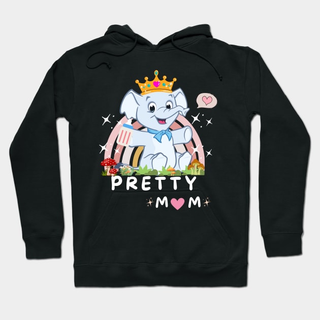 PRETTY AND STRONG MOM Hoodie by HM design5